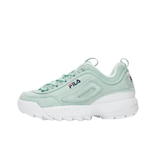 FILA DISRUPTOR II PREMIUM Устойчивый к истиранию Низкий Топ Повседневная обувь Женская Бирюзовая