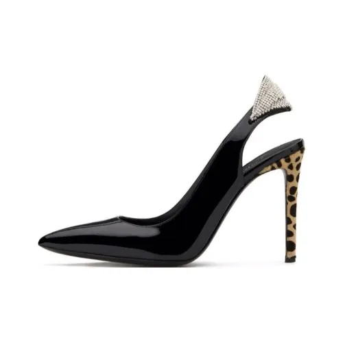 GIUSEPPE ZANOTTI Высокие каблуки Черно-серебро Женские