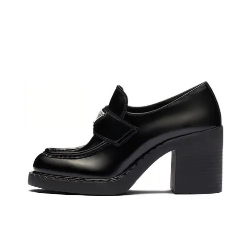 PRADA Шоколад Высокие каблуки Черные Женские