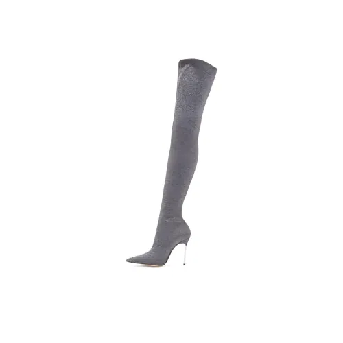 Casadei Over The Knee Boots 10 см Женские Серый Зеленый
