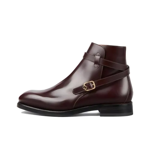 GUCCI Ботильоны Темно-бордовый цвет Мужской