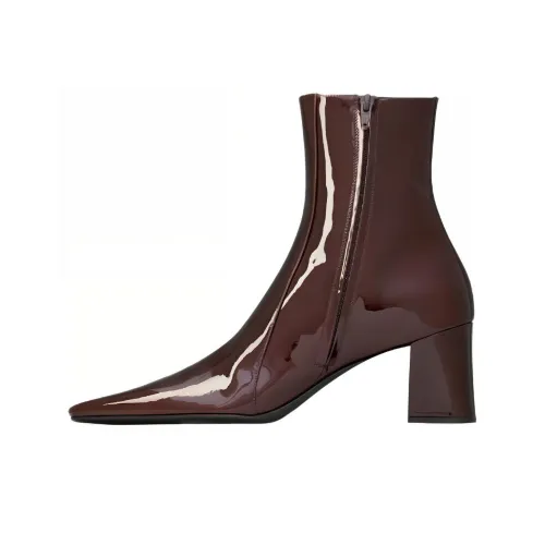 SAINT LAURENT Ботильоны 7,5 см Мужской Коричневый