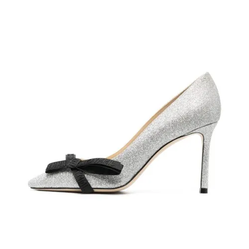 Jimmy Choo Узкий каблук Высокие каблуки 8,5 см Женские Серебряные