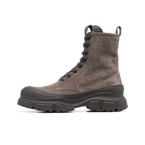 BRUNELLO CUCINELLI Ботильоны с плоской подошвой женские светлый умбра