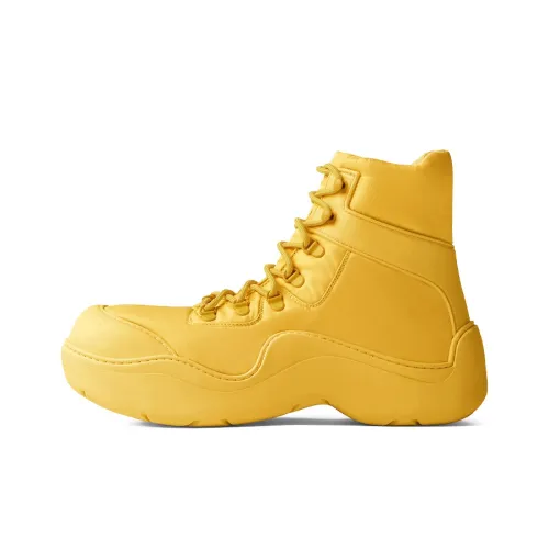 Bottega Veneta BV Puddle Bomber Короткий MID Голень Ботильоны Женские Желтый