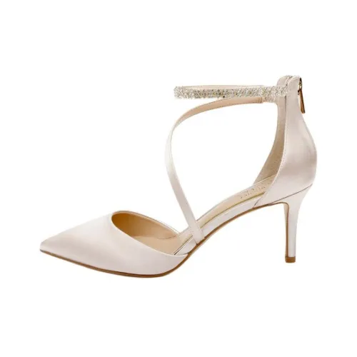 Badgley Mischka Alaia Узкий каблук Высокие каблуки 7 см Женские Шампанское