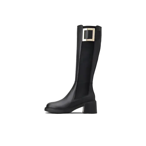 Roger Vivier VIV' Rangers Колено Высокие Челси 6 см Женские Черные