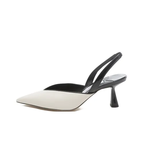 Jimmy Choo Песочные часы Высокие каблуки 6,5 см Женские Белый Черный