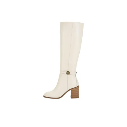 Kurt Geiger London Shoreditch Блок Колено Высокие сапоги 8 см Женские Белые