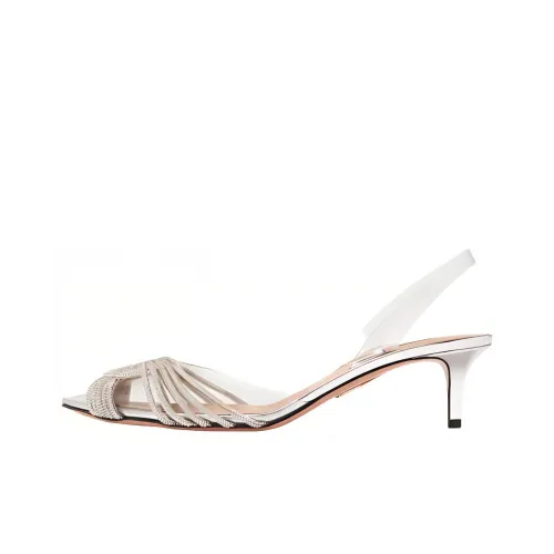 AQUAZZURA Высокие каблуки Серебристый Белый Женские