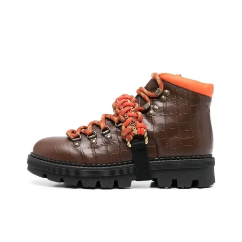 PINKO Ankle Длина Ботильоны Женские Коричневый