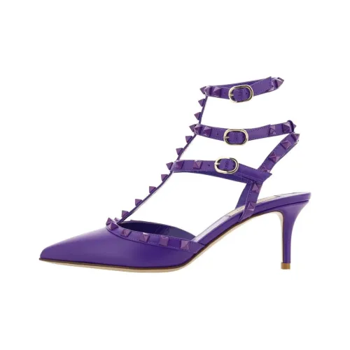 Valentino Rockstud Высокие каблуки Фиолетовый Женские