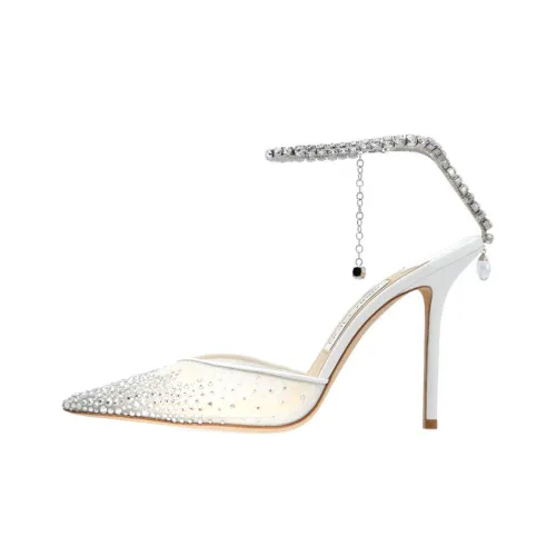 Jimmy Choo Saeda Узкий каблук Высокие каблуки Женские Белые