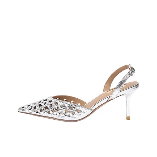 NICOLI Raydon Узкий каблук Высокие каблуки 7 см Женские Серебряные