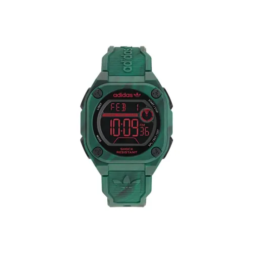 Adidas Originals Женские часы Кварцевый механизм Пластиковый ремешок 45 мм Черный циферблат