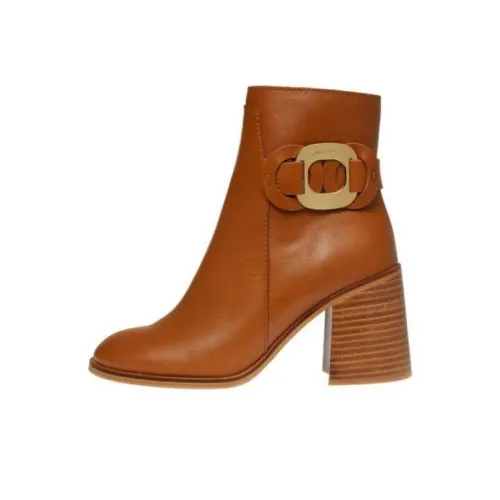 See By Chloe Ботильоны 8 см Женские Коричневый