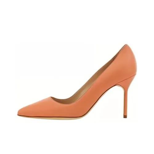 MANOLO BLAHNIK Высокие каблуки Апельсин Женские