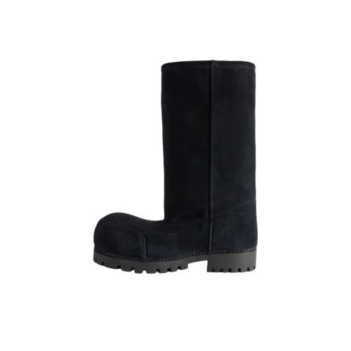 Balenciaga Alaska Fur FW24 Лыжная одежда Коллекция Высокие ботинки для снега Мужской Черный