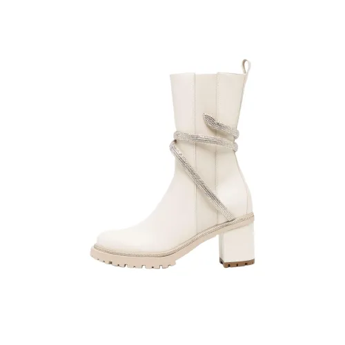 RENE CAOVILLA Cleo Ботильоны 6,5 см Женские Белые