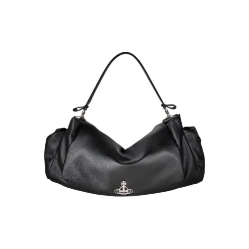 Vivienne Westwood Hazel Polyurethane Bag Crossbody Bag Extra Large Unisex Black Вивьен Вествуд Hazel Полиуретан Сумка Сумка через плечо Экстра-большая Унисекс Черная