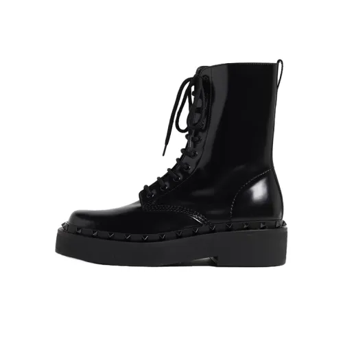 Valentino Crew Martin Boot 5cm Женские Черный