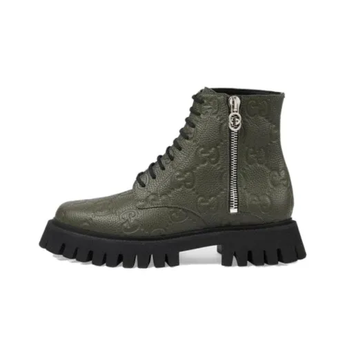 GUCCI Ботильоны Темно-зеленый Мужской