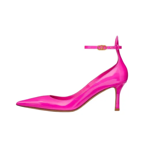 Valentino Коричневый Go Garavani Узкий каблук Высокие каблуки 7 см Женские Розовый