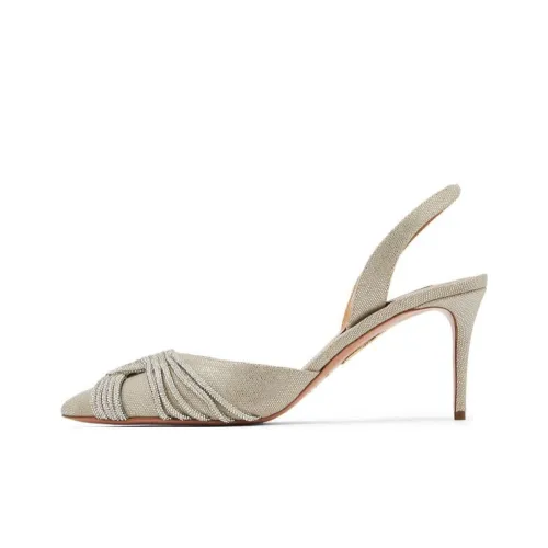 AQUAZZURA GATSBY Высокие каблуки Серебряный Женские