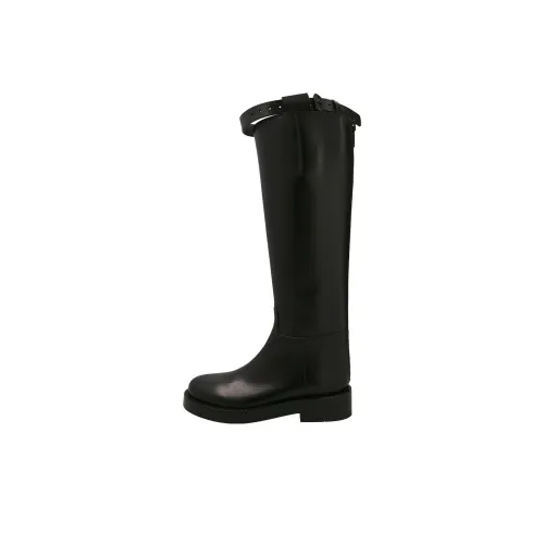 Ann Demeulemeester Женские высокие сапоги до колена черные