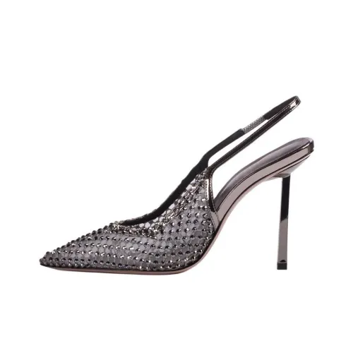 Le Silla Gilda Низкий каблук Высокие каблуки 10 см Женские Серебристый