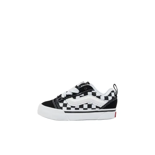 Vans Knu Skool Low Топ Обувь для малышей Черный Белый Infant And Toddler