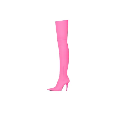 Balenciaga Knife Shark Knee High Boots 11cm Women's Pink