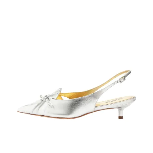 Schutz Zane Низкий каблук Высокие каблуки 5 см Женские Серебристый