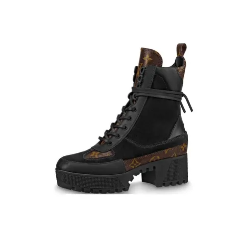 LOUIS VUITTON Laureate Martin Boot 5cm Женские Черный Коричневый