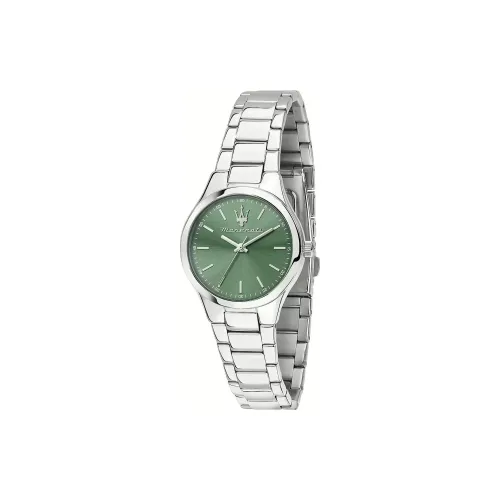 Maserati Кварцевые часы Стальной ремешок 30 мм Зеленый циферблат Женские часы