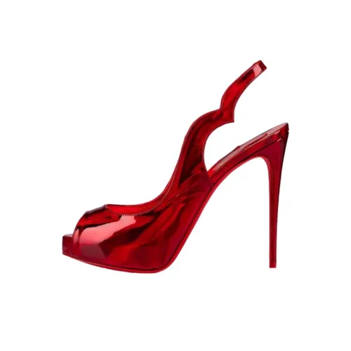 CL LUBOTING Низкий каблук One Ремешок Сандалии Женские Красные