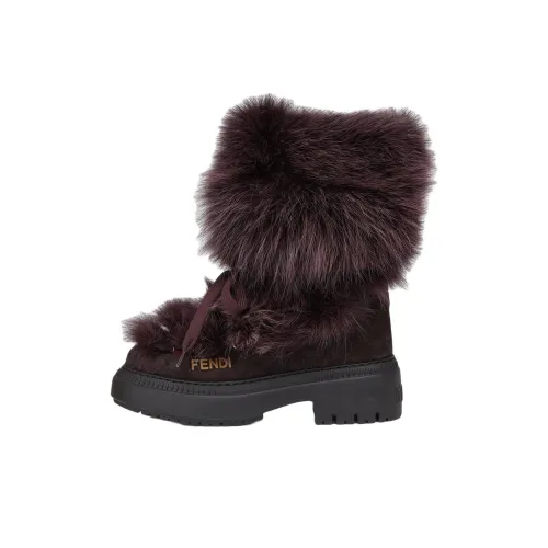 FENDI Apres Chic Короткие Сноубутсы Женские Фиолетовые