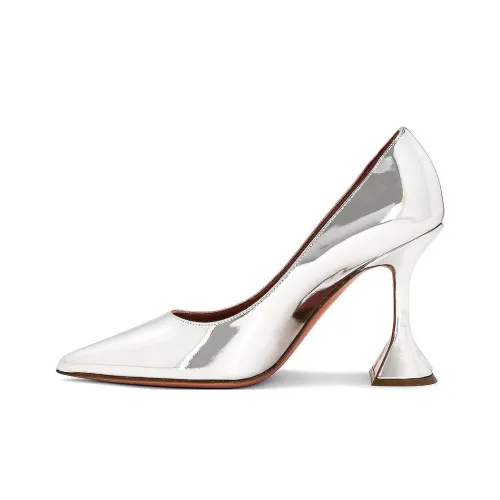 AMINA MUADDI Узкий каблук Высокие каблуки 9,5 см Женские Серебряные