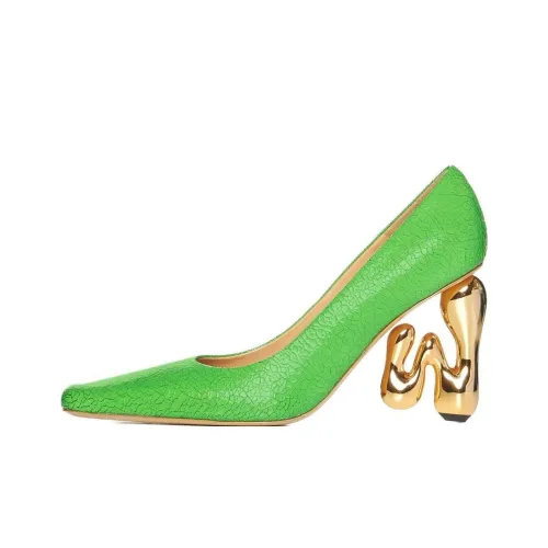 JW Anderson Высокие каблуки Неоновый зеленый Женские