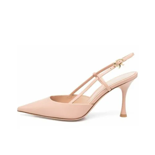 GIANVITO ROSSI Низкий каблук Стильные Сандалии Женские Светло-розовые