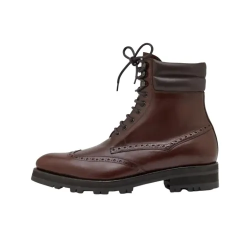 MANOLO BLAHNIK Сапеле Ботильоны Мужские Коричневые