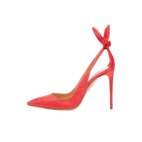 AQUAZZURA Bow Tie Pump Узкий каблук Высокий каблук 10,5 см Женский Красный