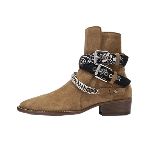 AMIRI Короткий Челси Мужской Серый Коричневый