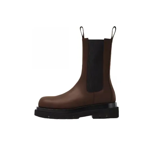 Bottega Veneta Lug Chelsea Короткий Челси Женские Темная Умбра