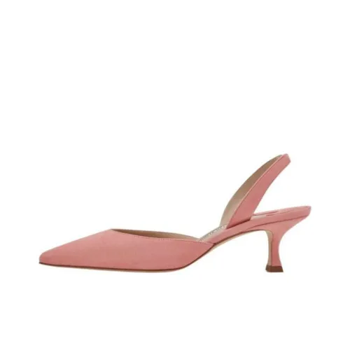 MANOLO BLAHNIK Узкий каблук Высокие каблуки 5 см Женские Розовый