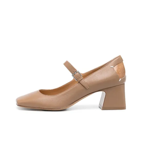 Maison Margiela Грубый каблук Высокие каблуки 6 см Женские Коричневый