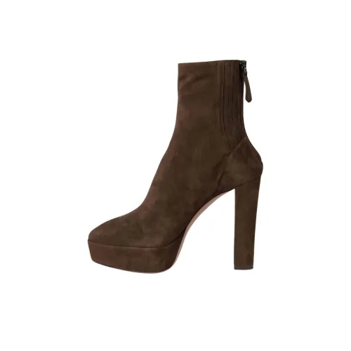 AQUAZZURA Saint Honore Ботильоны 12 см Женские Коричневый