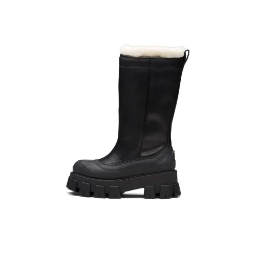 PRADA Monolith Женские сапоги на высоком каблуке Черные