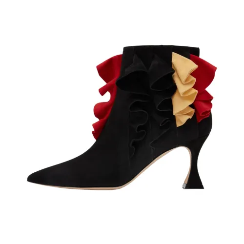 MANOLO BLAHNIK Pompa Ботильоны 7 см Женские Черные