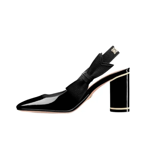 DIOR Miss Dior Грубый каблук Высокие каблуки 8 см Женские Черный